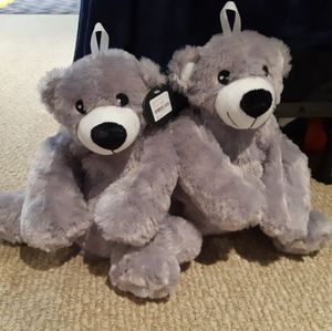 Hot water bottles with teddy bear covers